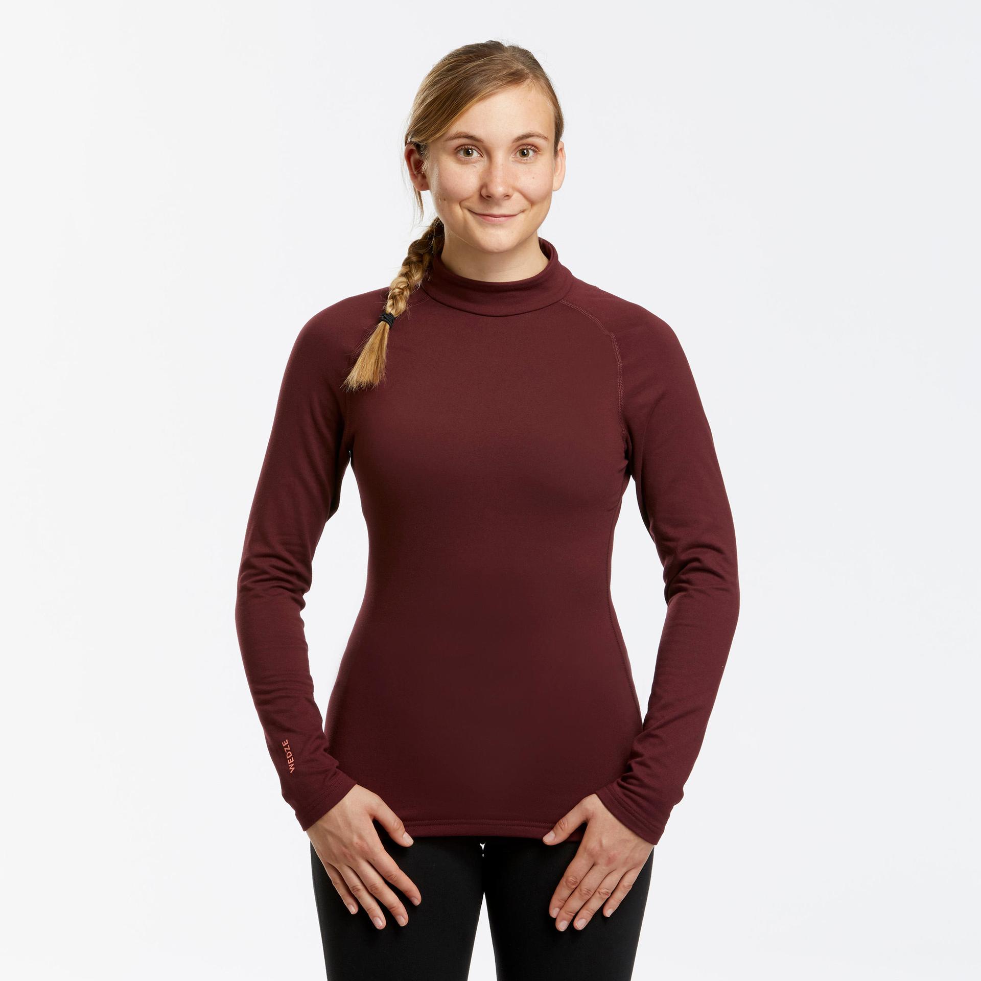 women's ski base layer top 500 - maroon