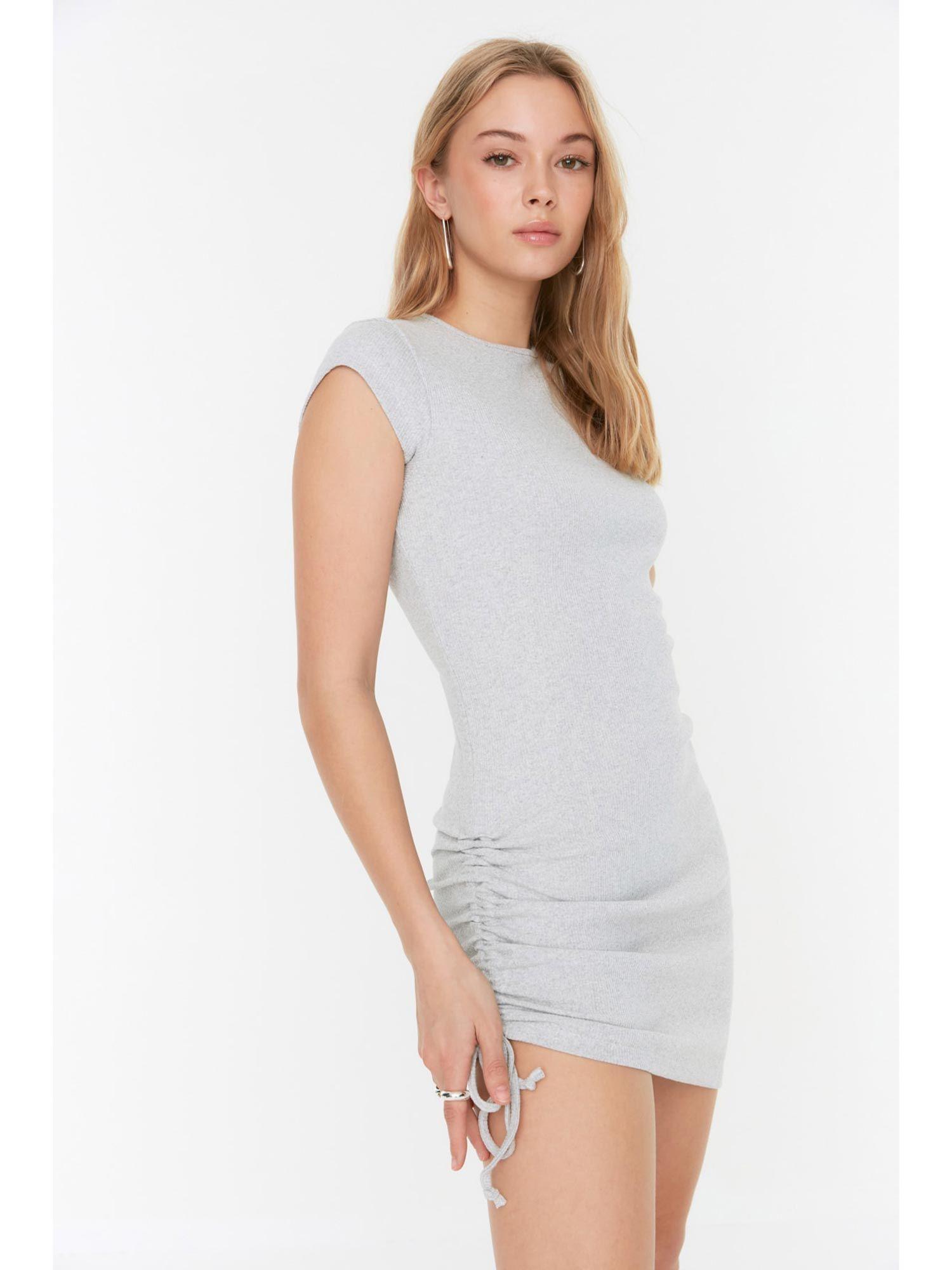 women's skinny grey mini dresses