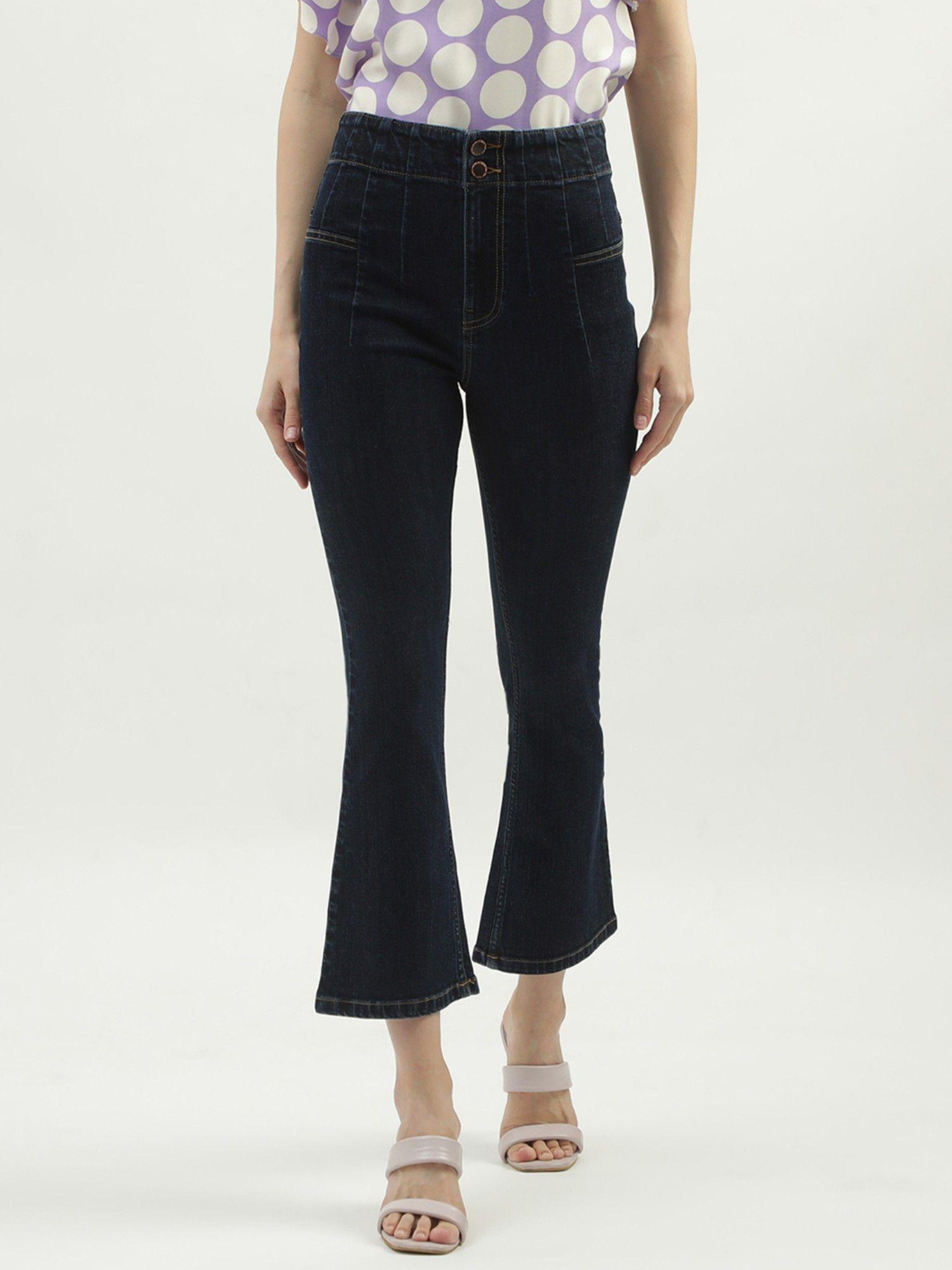 women's solid bootcut jeans