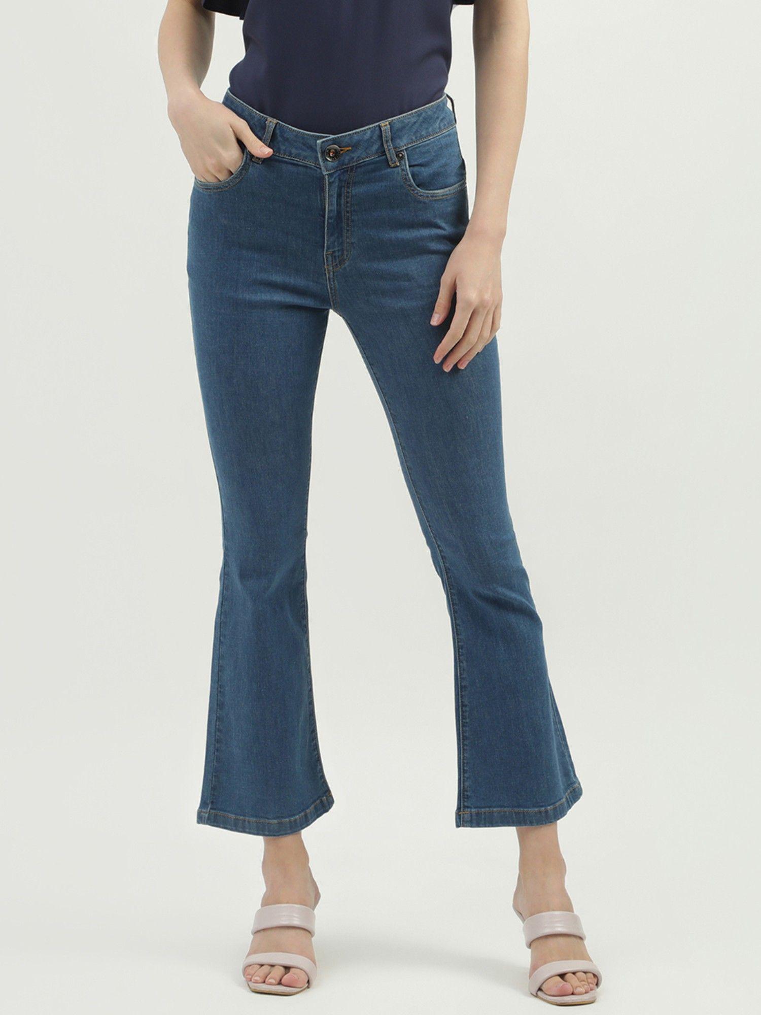 women's solid bootcut jeans