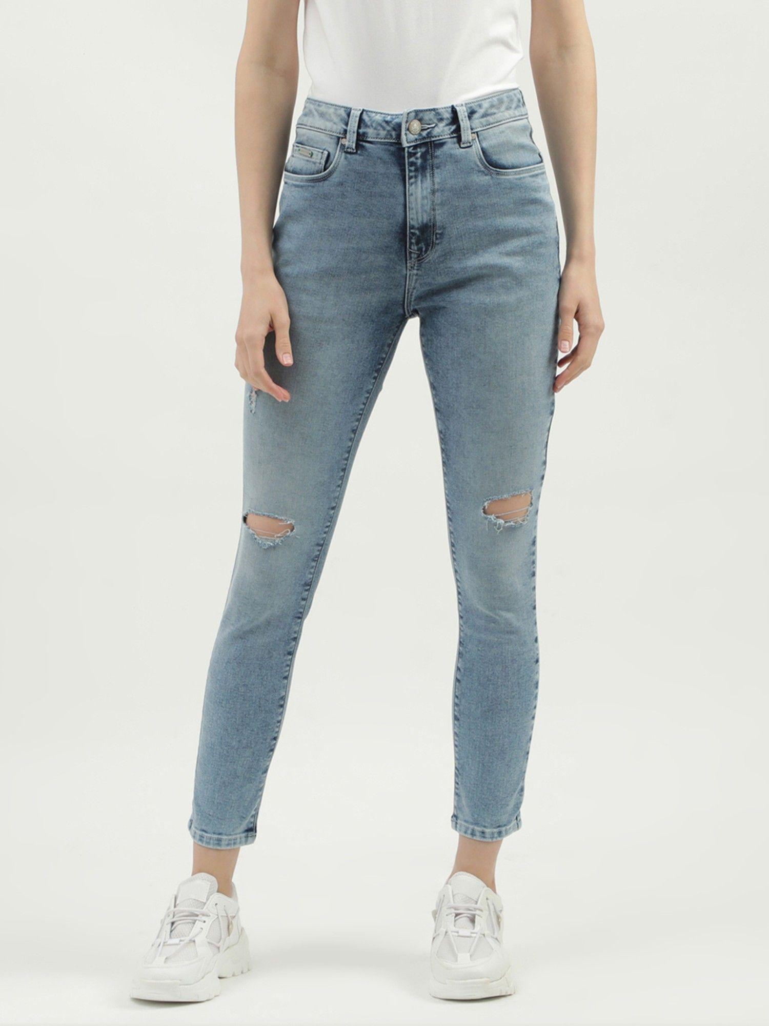 women's solid skinny fit jeans