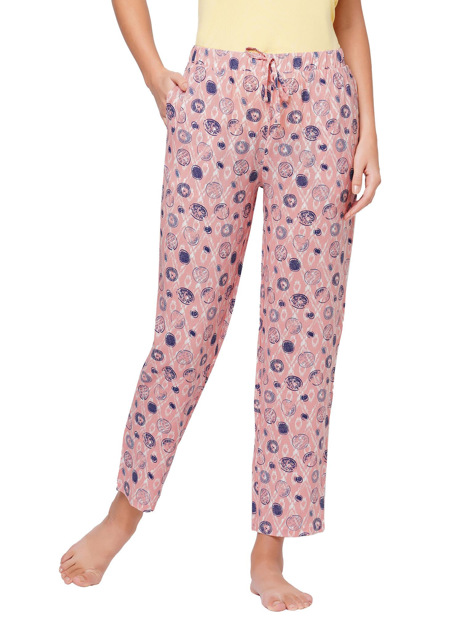 women's superoft rayon printed pyjamas with pockets multi-color