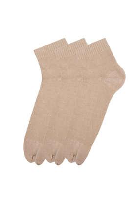 women's terry thumb socks - pack of 3 pairs - natural