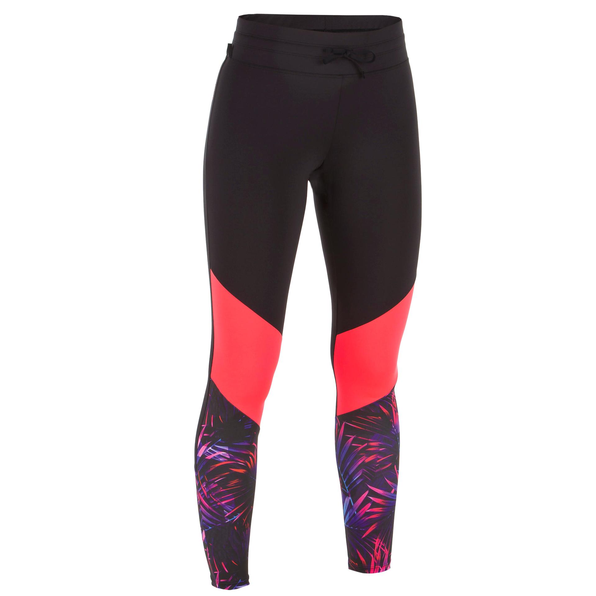 women's uv-resistant 500 surf legging pink and black