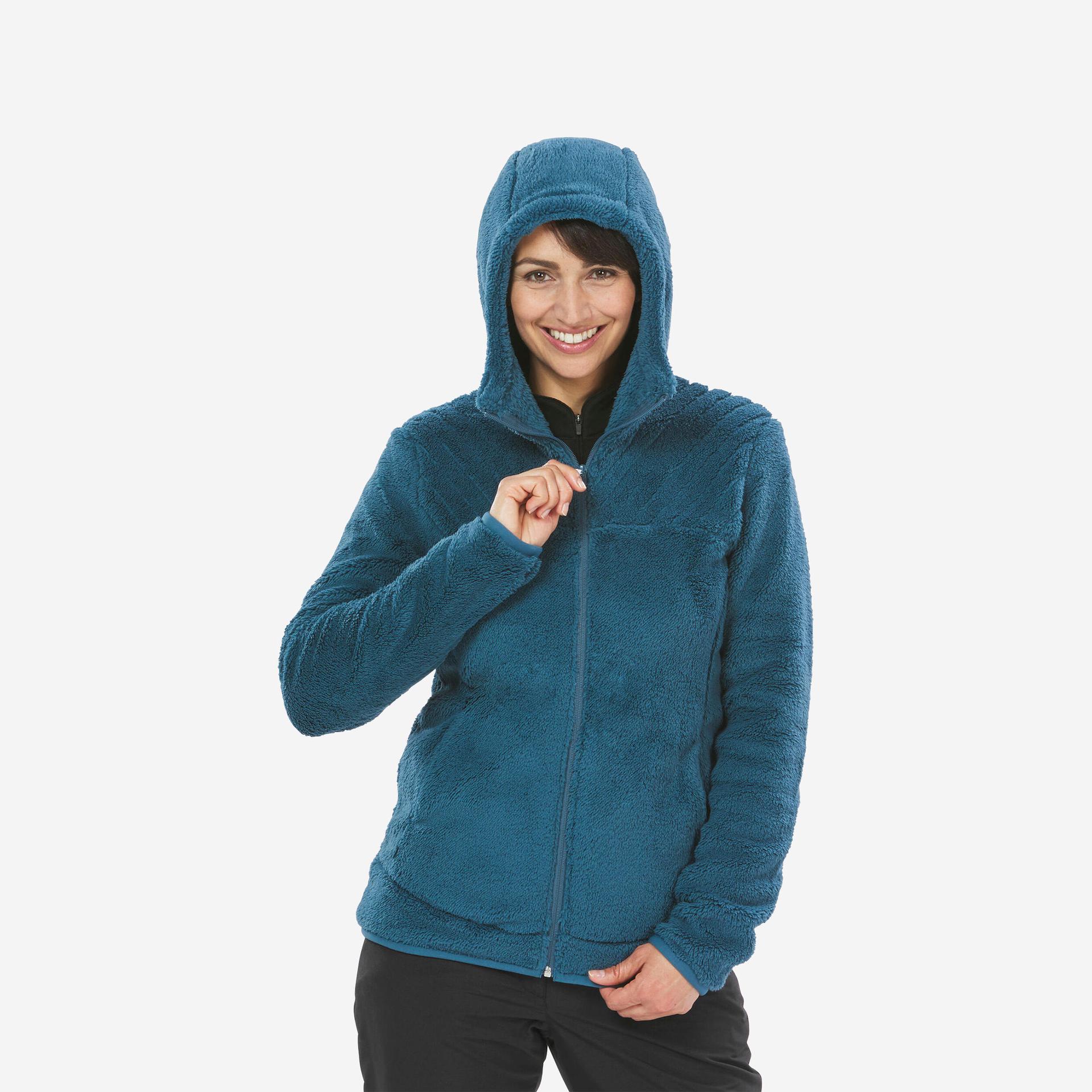 women's warm hiking fleece - sh500