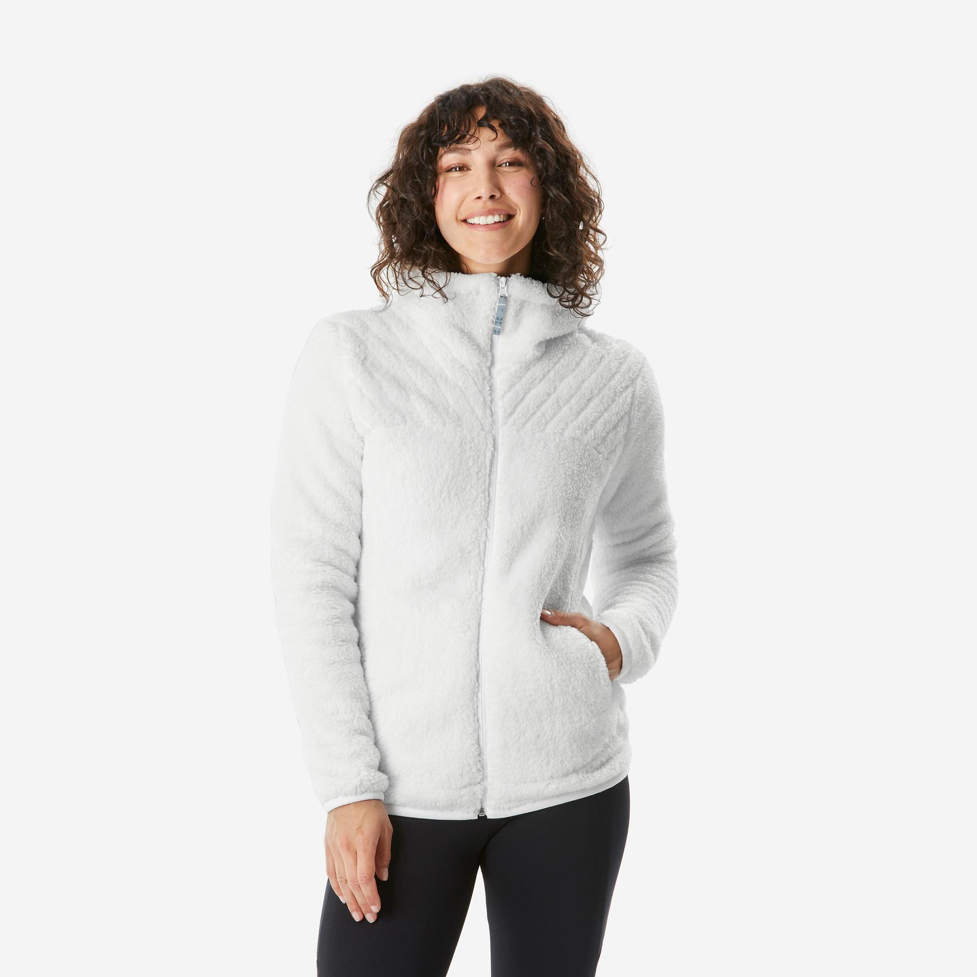 women's warm hiking fleece - sh500