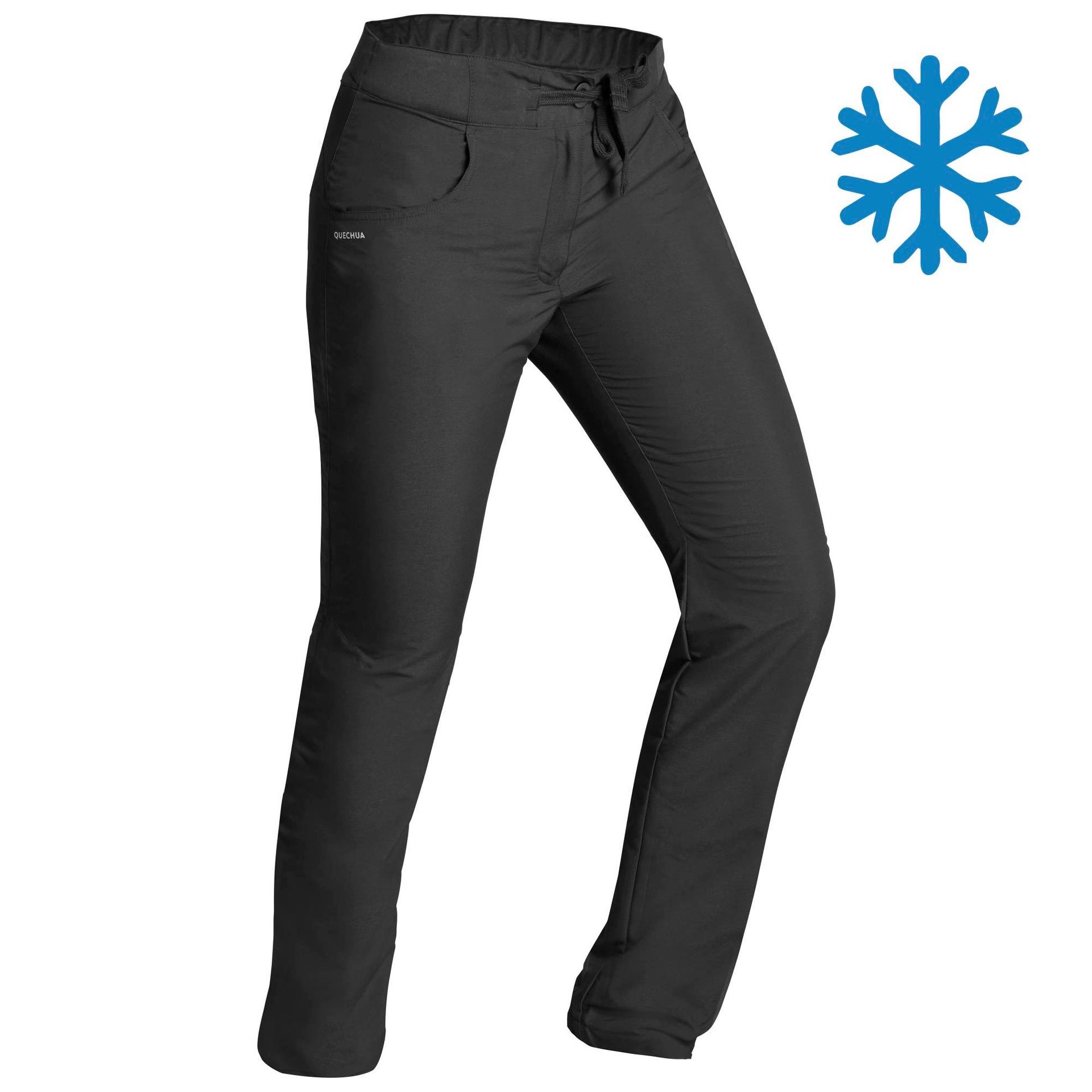 women's warm water-repellent hiking trousers - sh100 ultra-warm