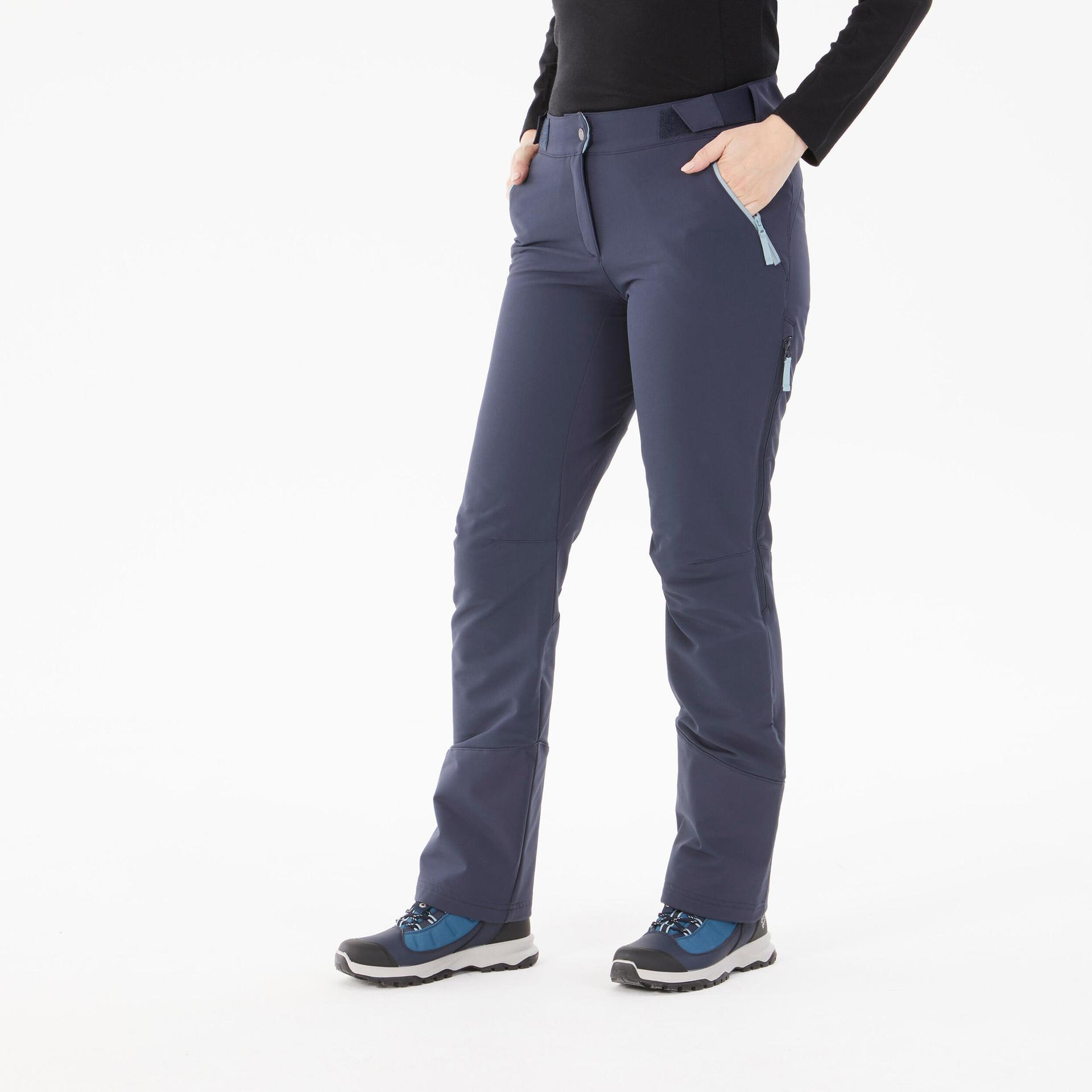 women's warm water-repellent ventilated hiking trousers - sh500 mountain ventil
