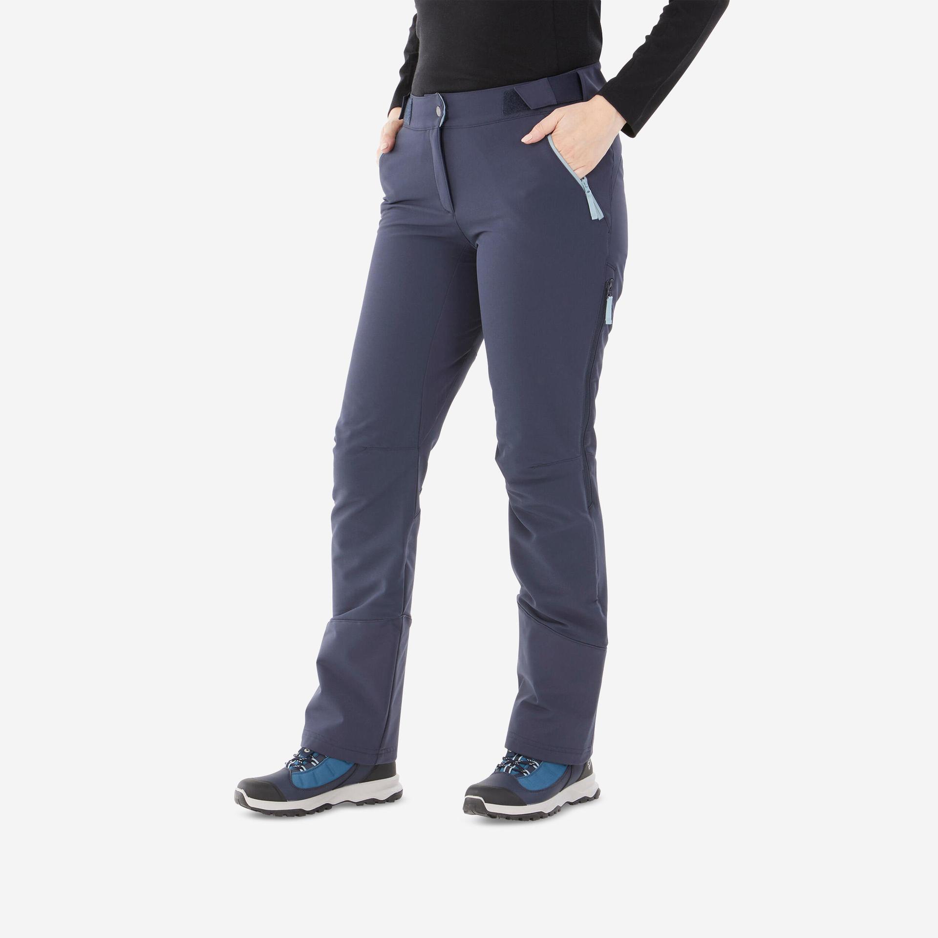 women's warm water-repellent ventilated hiking trousers - sh500 mountain ventil