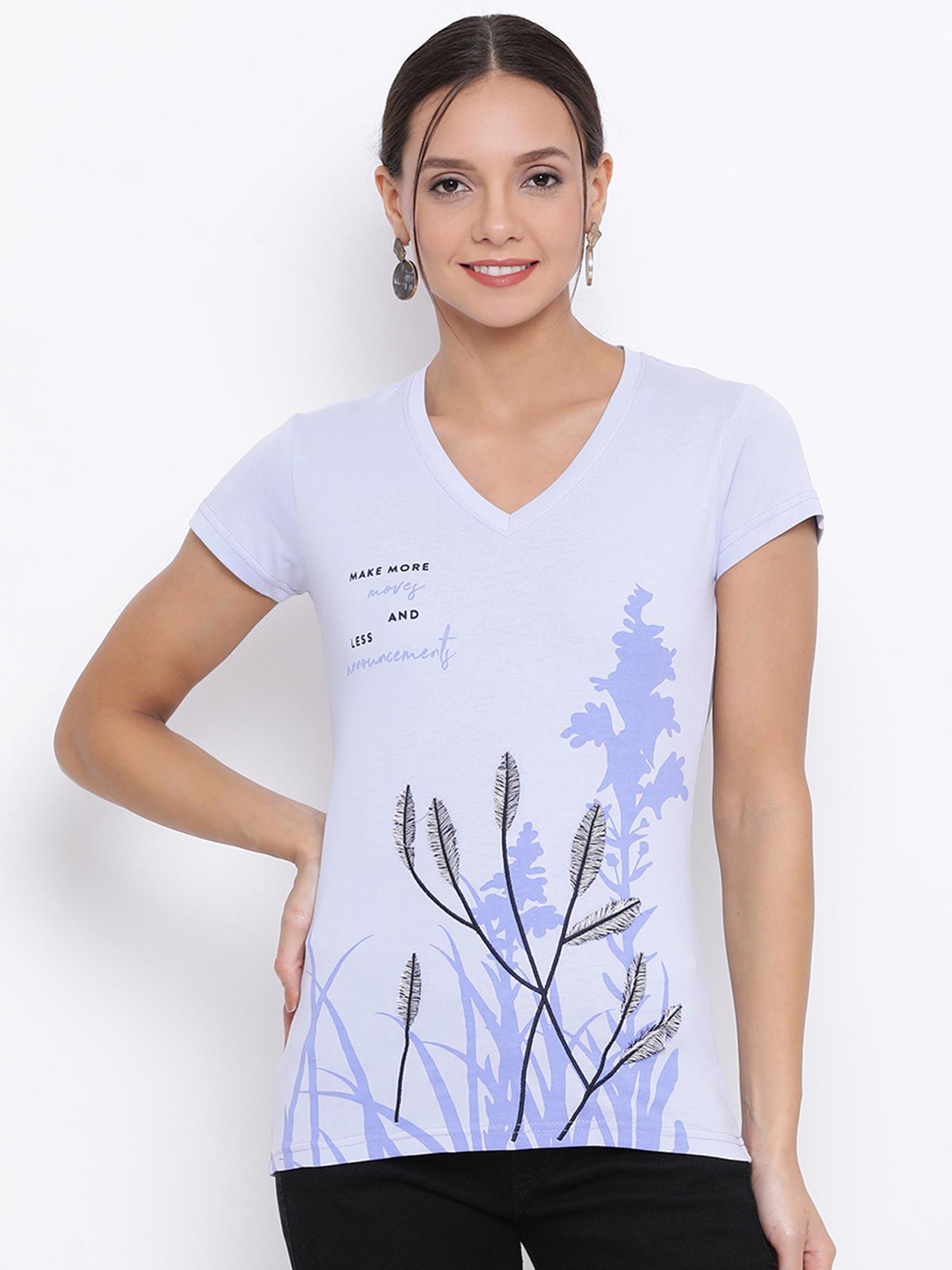 women's white printed t-shirts