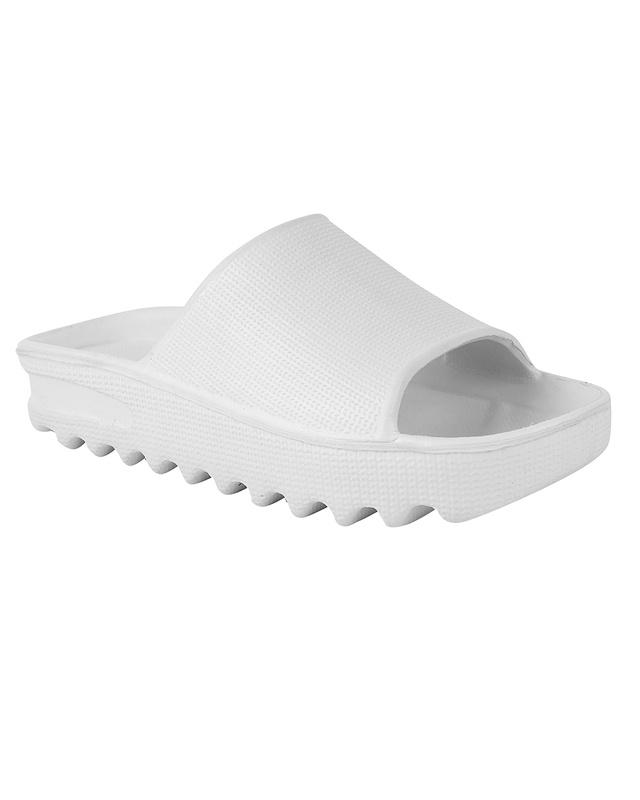 women's white sliders