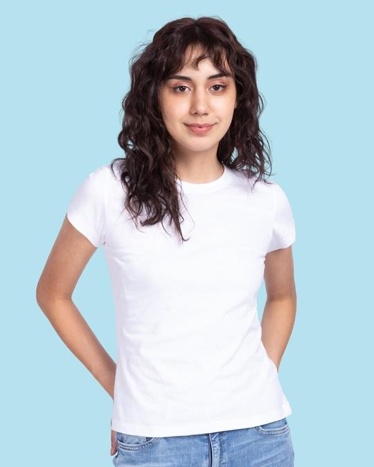 women's white slim fit t-shirt