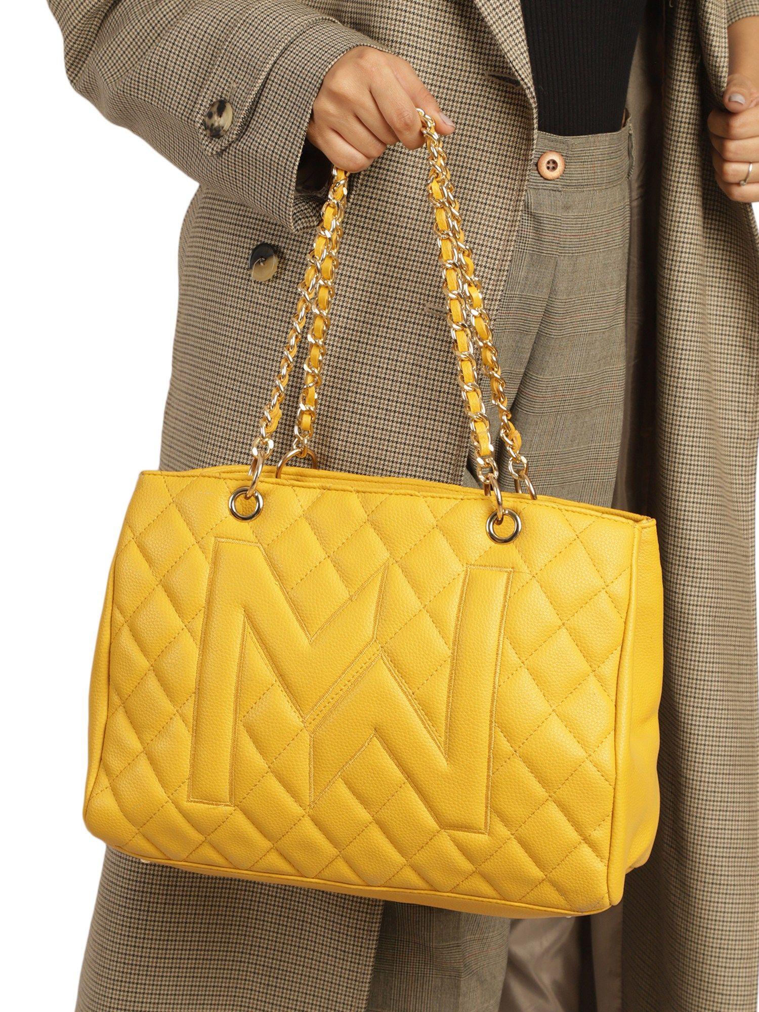 women's yellow tote bag