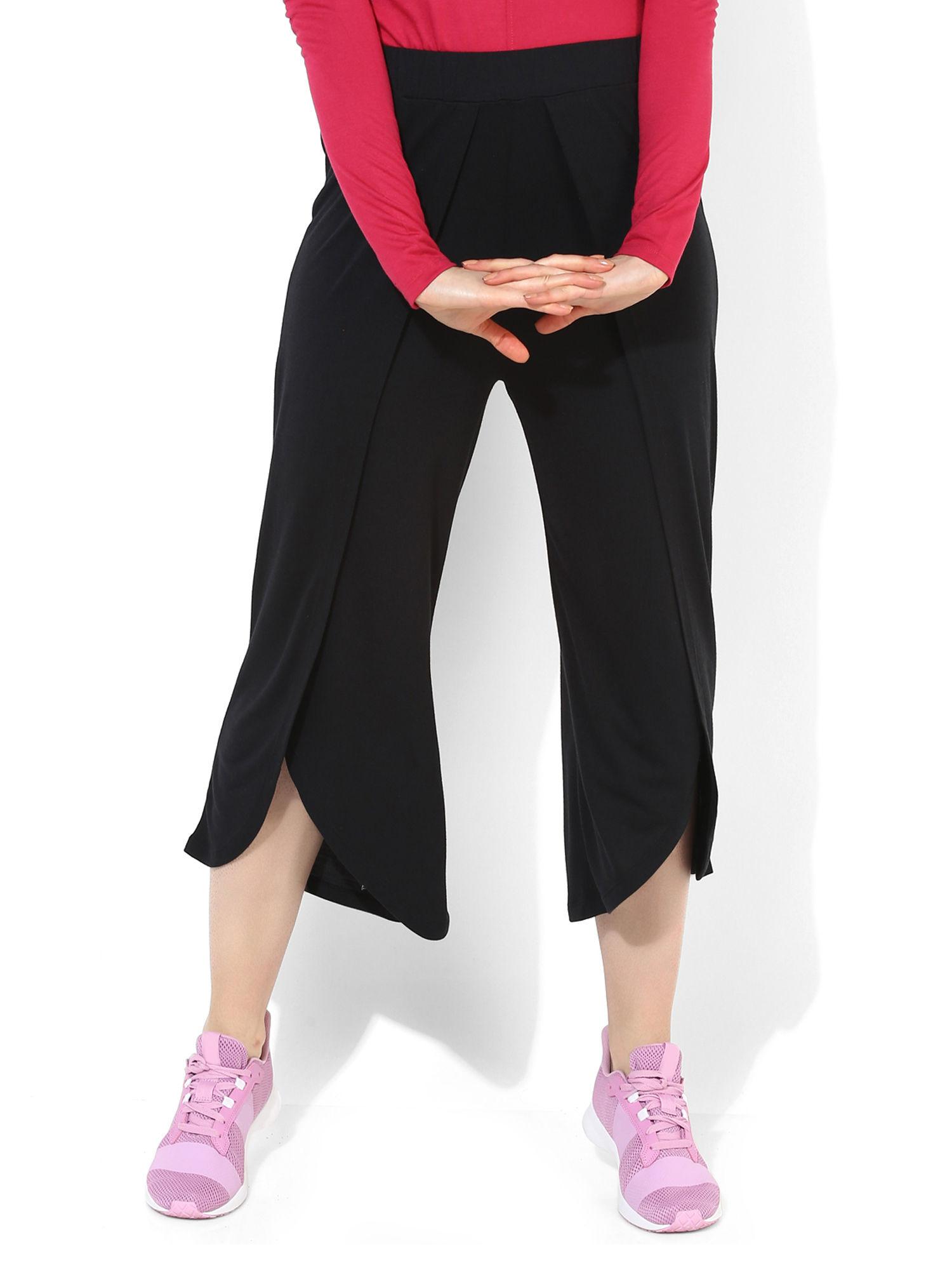 women's yoga tulip pants - black