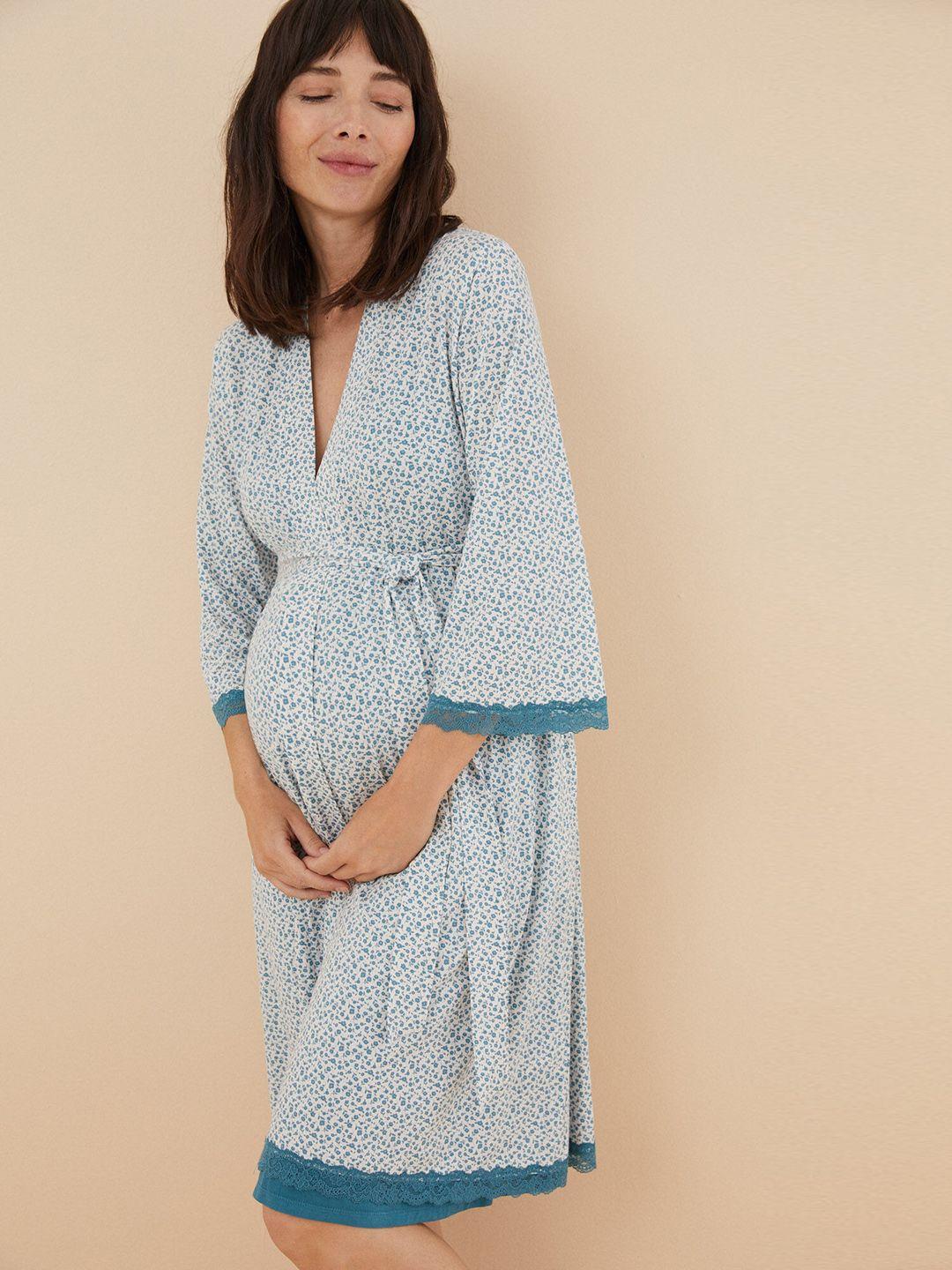 women'secret printed maternity robe