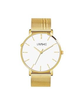 women 10033-queendlx-gld-ss water-resistant analogue watch