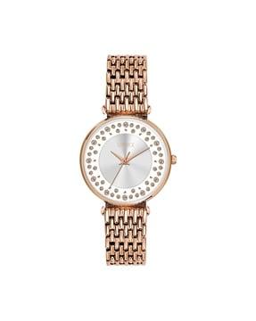 women 11028-costadlx-rg-ss water-resistant analogue watch