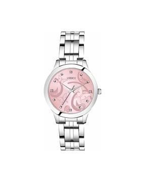 women 4510-ultradlx-ss-pink water-resistant analogue watch