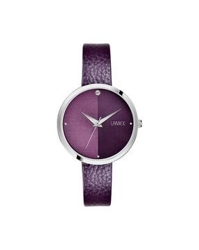 women 5314-regulardlx-ss-prpl water-resistant analogue watch