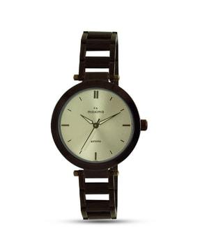 women 61932cmle analogue watch with brass strap