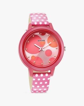 women 87036pl18w analogue watch with printed strap