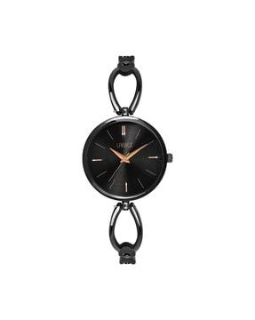 women 9016-premiumdlx-blk-blk water-resistant analogue watch