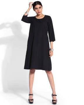 women a-line dress with insert pockets