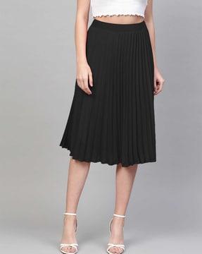 women a-line pleated skirt