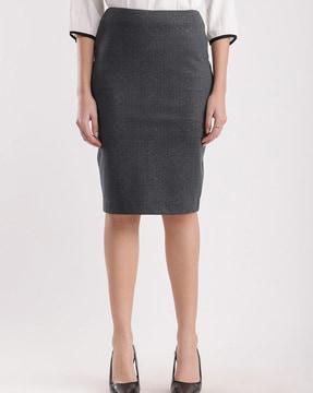 women a-line skirt with concealed back zip closure