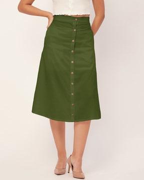 women a-line skirt with insert pockets