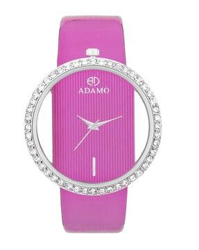 women a350pk06 stone-studded analogue watch