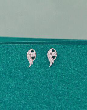 women american diamond-studded studs earrings