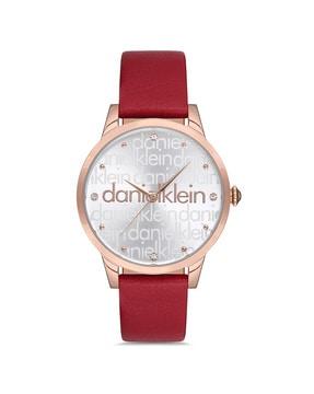 women analogue watch with leather strap-dk.1.12693-5