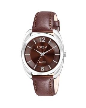 women analogue watch with leather strap-lr326