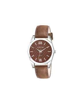 women analogue watch with leather strap-lr332