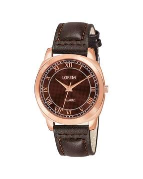 women analogue watch with leather strap-lr336