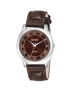 women analogue watch with leather strap-lr338