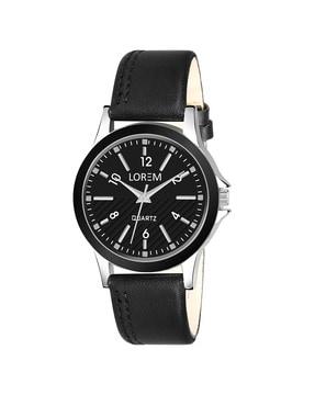 women analogue watch with leather strap-lr340