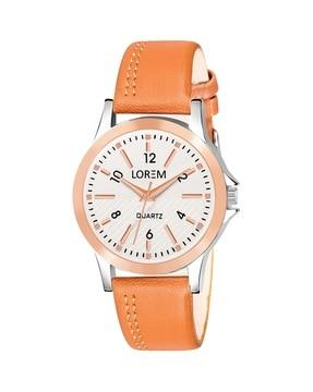 women analogue watch with leather strap-lr341