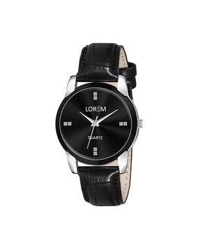 women analogue watch with leather strap-lr343