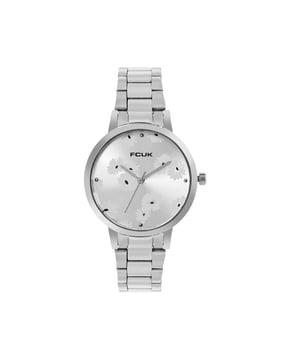 women analogue watch with metal strap-fk00022b