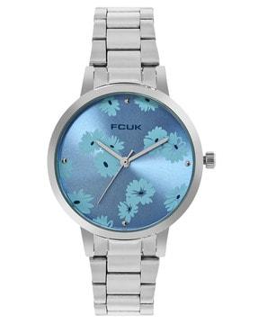 women analogue watch with metal strap-fk00022d