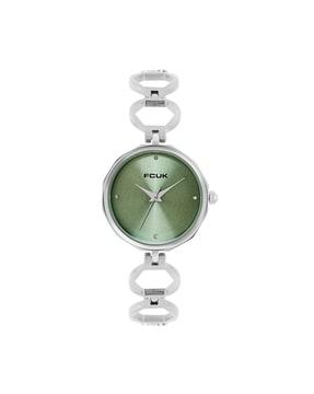 women analogue watch with metal strap-fk00027h