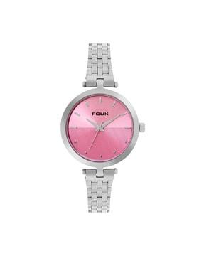 women analogue watch with metal strap-fk00029c