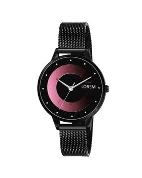 women analogue watch with stainless steel strap-lr355