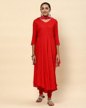 women anarkali kurta set