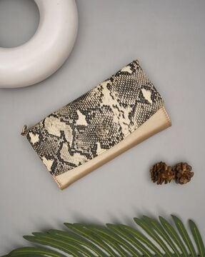 women animal print clutch