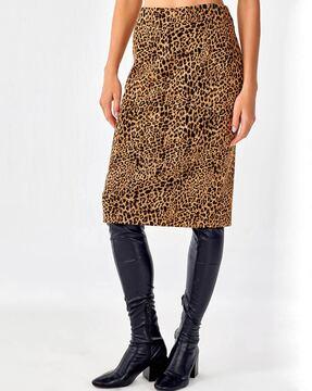 women animal print pencil skirt