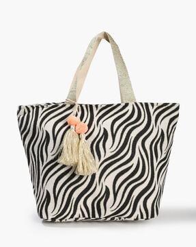 women animal print tote bag