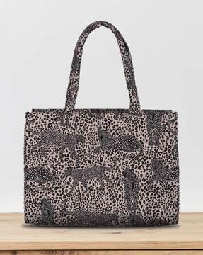 women animal print tote bag